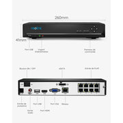 Reolink RLN8-410 - NVR 8 canaux POE 4K - 2To inclus