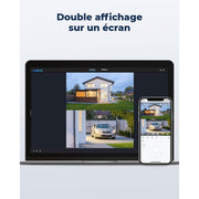 Reolink TrackMix - Caméra solaire Wifi 2K 4MP, double objectif 360° - Suivi de mouvement et zoom automatique