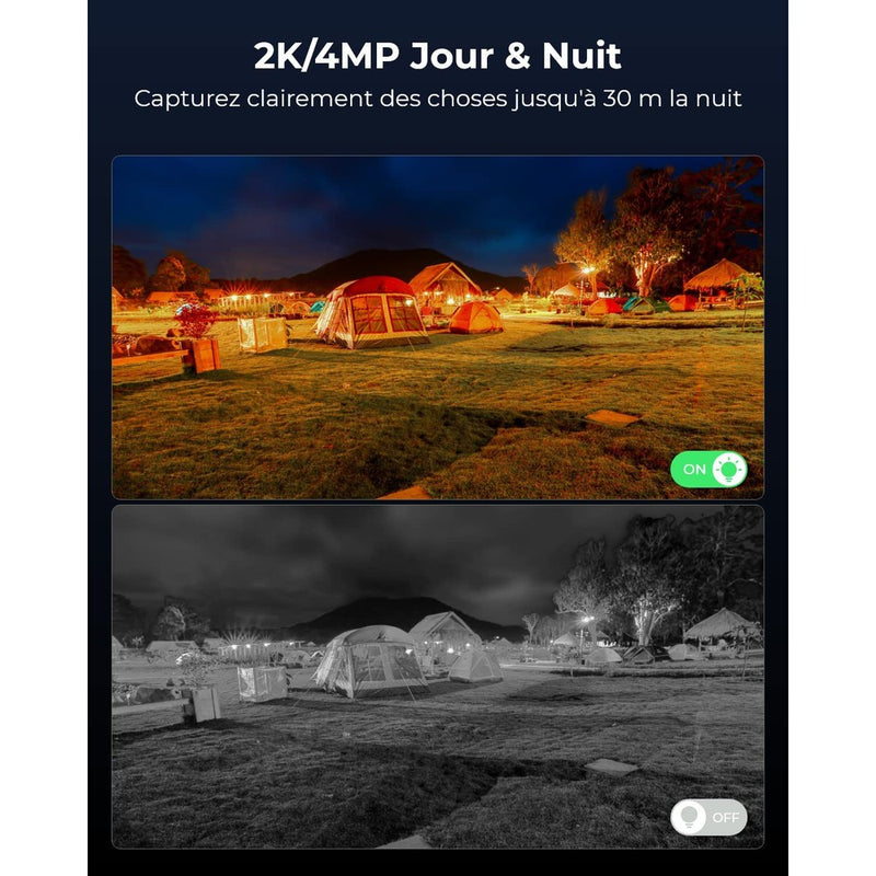 Reolink TrackMix LTE - Caméra solaire 4G 2K 4MP double objectif 360° - Suivi de mouvement et zoom automatique