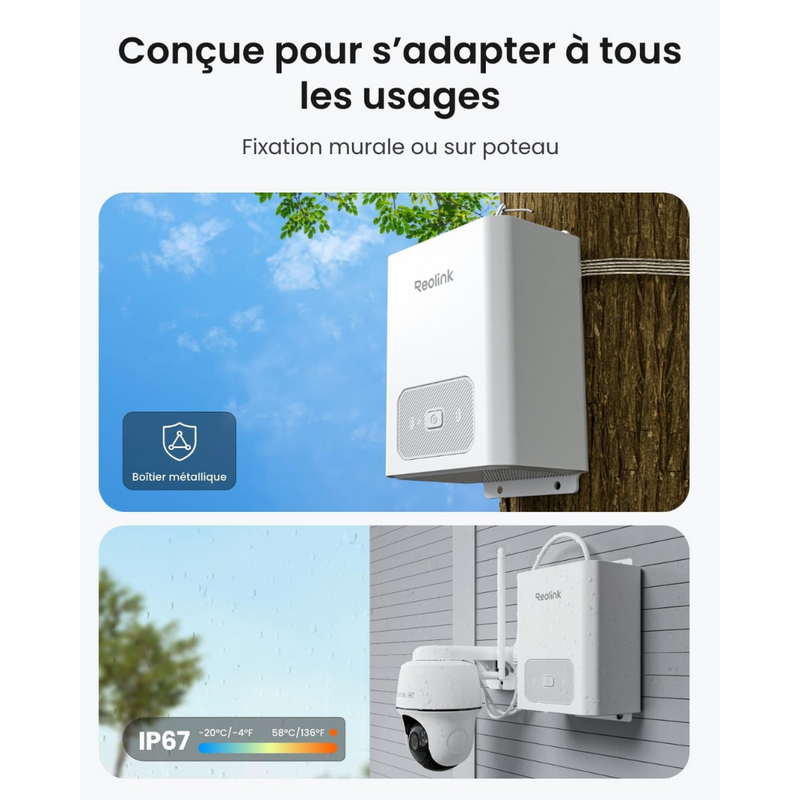 Reolink RLA-BP1 - Batterie 12800mAh Utilisation Extérieure