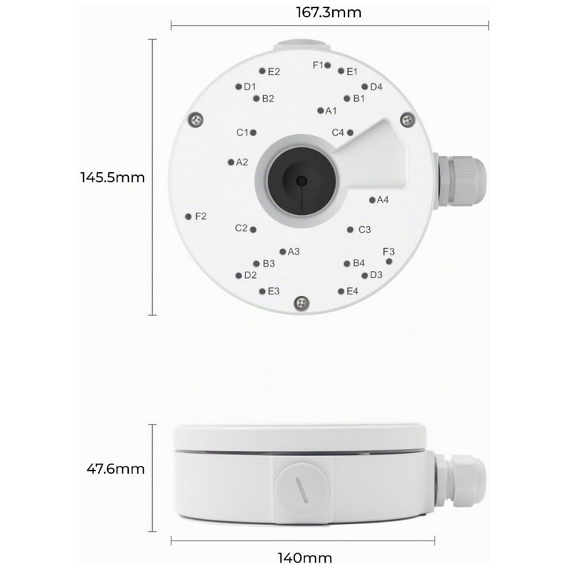 Reolink RLA-JBL1 / D20 - Boitier de jonction aluminium pour caméras dôme et PTZ