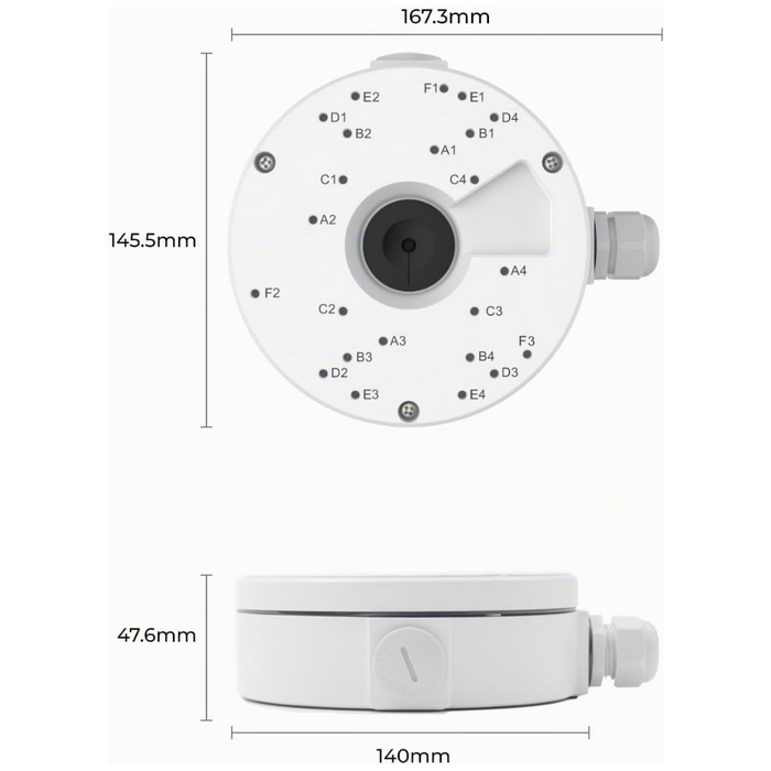 Reolink RLA-JBL1 / D20 - Boitier de jonction aluminium pour caméras dôme et PTZ