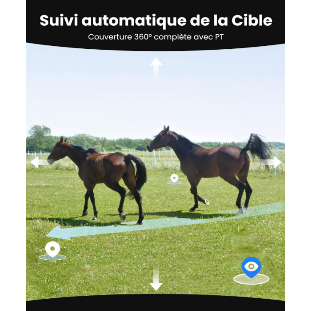 Reolink TrackMix LTE Camouflage - Caméra solaire 4K 8MP, double objectif 360° - Suivi de mouvement et zoom automatique