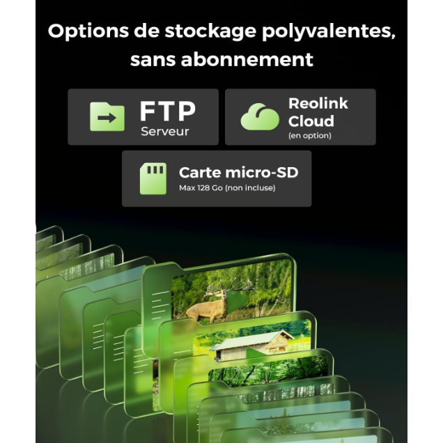 Reolink TrackMix LTE Camouflage - Caméra solaire 4K 8MP, double objectif 360° - Suivi de mouvement et zoom automatique