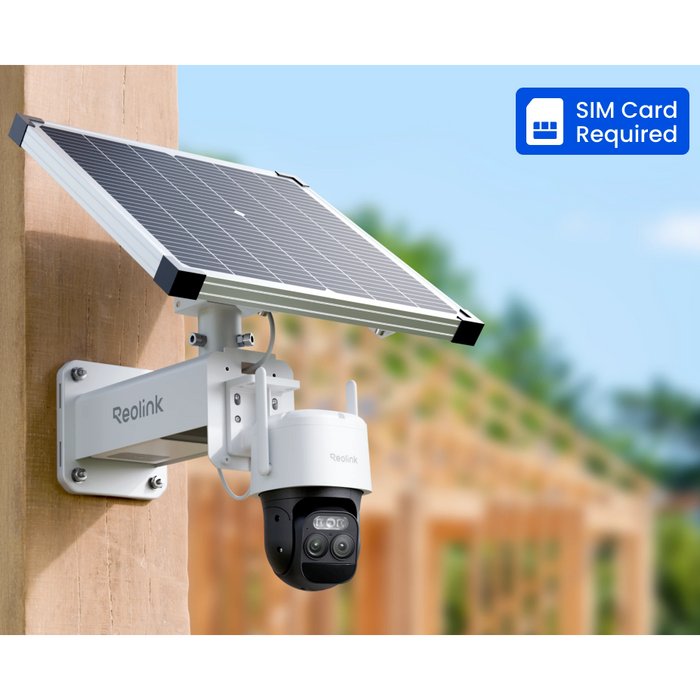 Reolink TrackMix LTE Plus 2 - Caméra solaire 4G 2K 8MP - Enregistrement 24/7 - Double objectif 360° - Suivi de mouvement et zoom automatique-Tektek