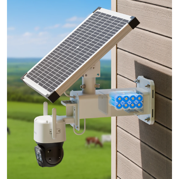 Reolink TrackMix LTE Plus 2 - Caméra solaire 4G 2K 8MP - Enregistrement 24/7 - Double objectif 360° - Suivi de mouvement et zoom automatique-Tektek