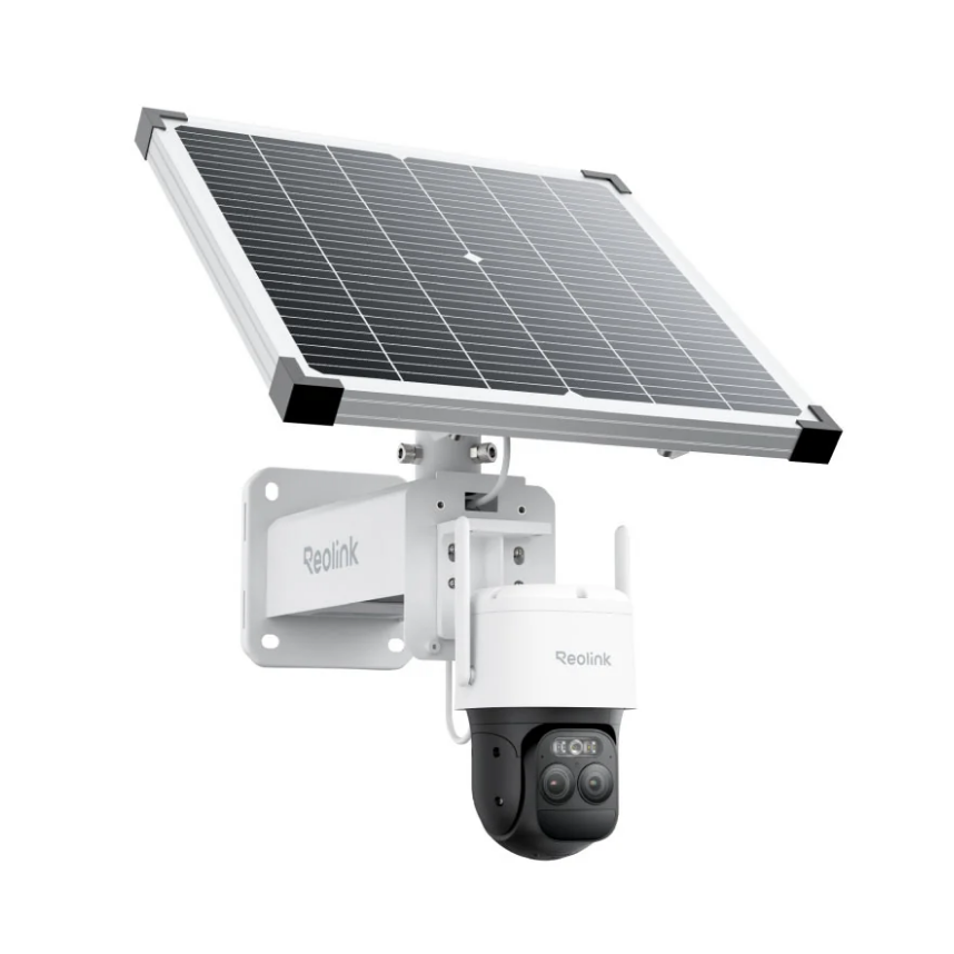 Reolink TrackMix LTE Plus 2 - Caméra solaire 4G 2K 8MP - Enregistrement 24/7 - Double objectif 360° - Suivi de mouvement et zoom automatique-Tektek