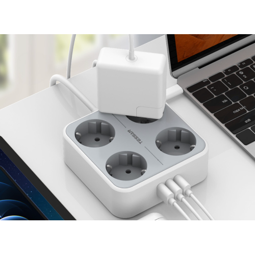 Tessan-Multiprise 4 prises 3 USB