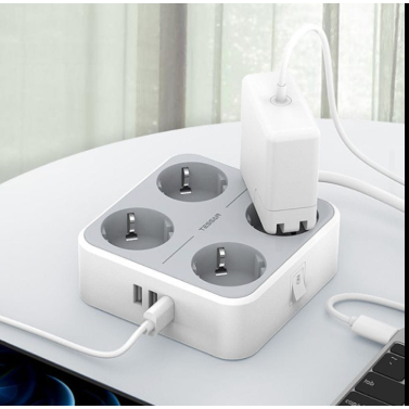 Tessan-Multiprise 4 prises 3 USB