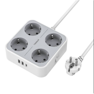 Tessan-Multiprise 4 prises 3 USB