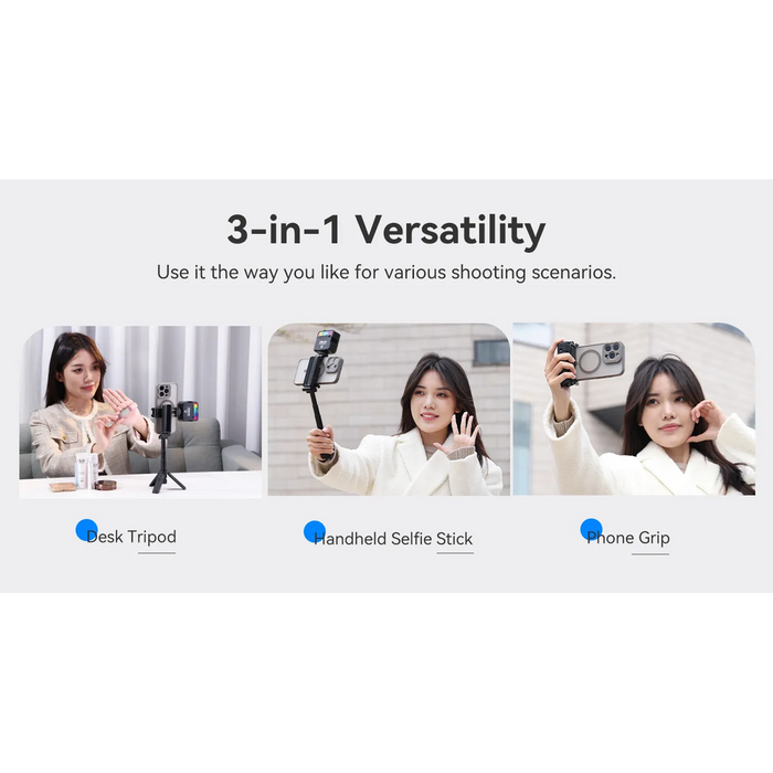Ulanzi JJ02 - Mini trépied / perche à selfies avec télécommande Bluetooth