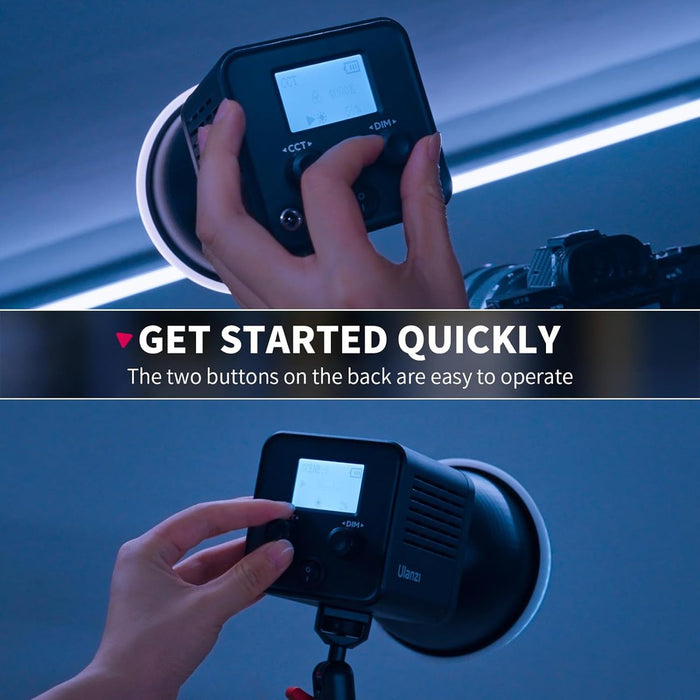 Ulanzi LT028 - Lampe LED COB 40W 2500-6500K rechargeable, avec 8 Effets de lumière