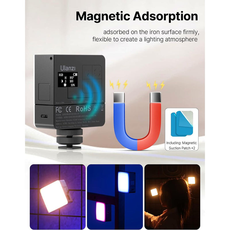 Ulanzi VL49 Pro - Projecteur LED RGB 2500K-9500K rechargeable, 20 effets de lumière