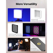 Ulanzi VL49 Pro - Projecteur LED RGB 2500K-9500K rechargeable, 20 effets de lumière