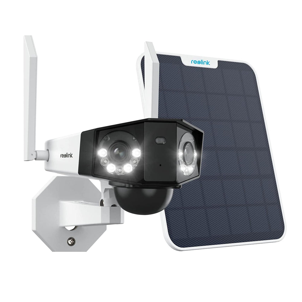 Reolink Duo 2 - Caméra solaire Wifi 2.5K 6MP, avec carte SD Kingston 64Go inclus, grand angle de vision 180° - Détection intelligente