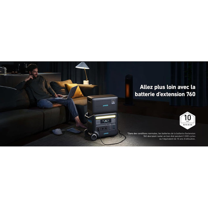 Anker 760 - Batterie d’extension 2560Wh pour générateur solaire Anker 767