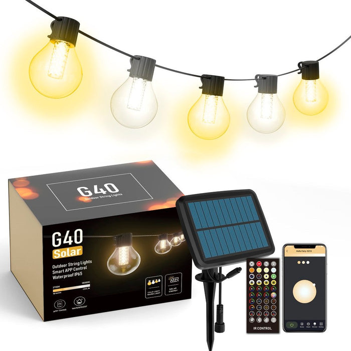 Guirlande solaire CCT 15m 25 ampoules avec télécommande