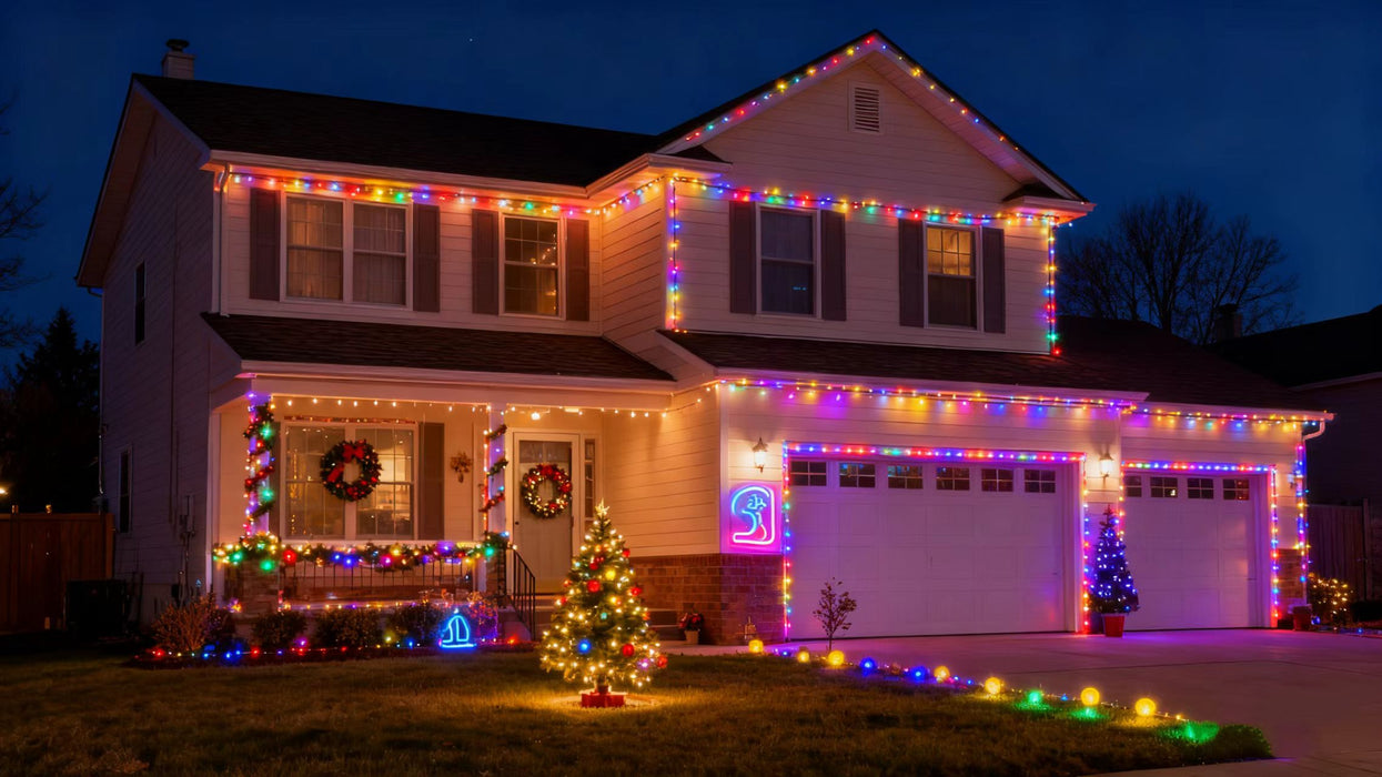 Guirlande solaire multicolore dynamique 20m