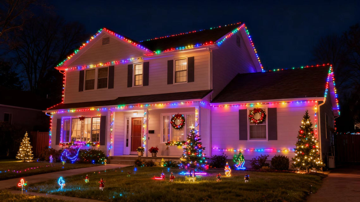 Guirlande solaire multicolore dynamique 20m