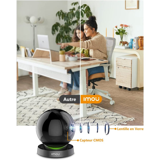 Imou - Caméra Wifi Rex 4MP 360° avec suivi de mouvement automatique (IPC-A46LP)