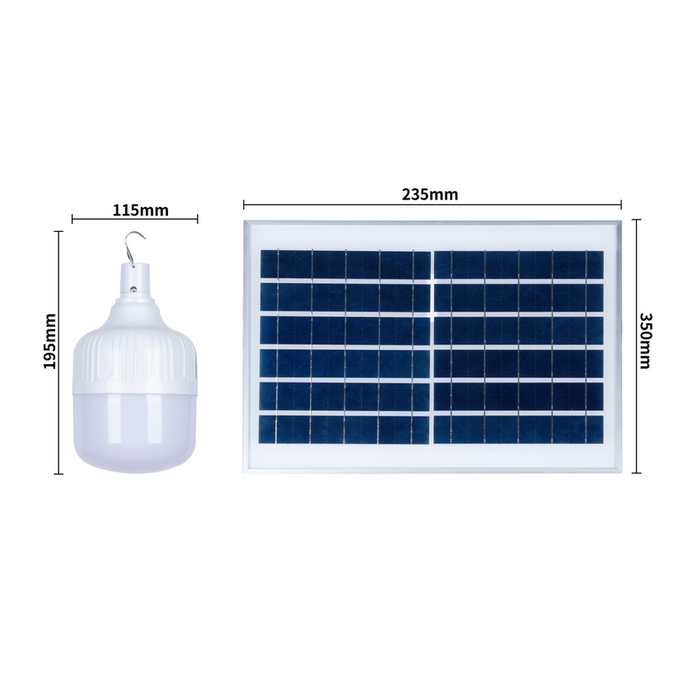 Ampoule solaire 570lm équivalent 100W avec télécommande