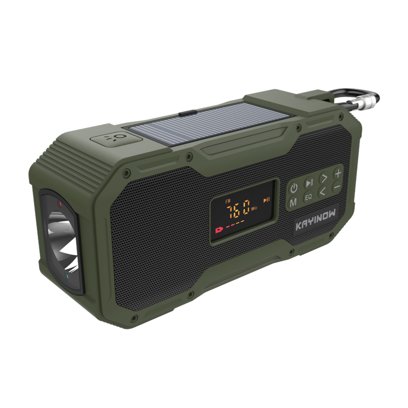 Radio FM solaire multifonctions, enceinte Bluetooth, batterie externe 5000mah
