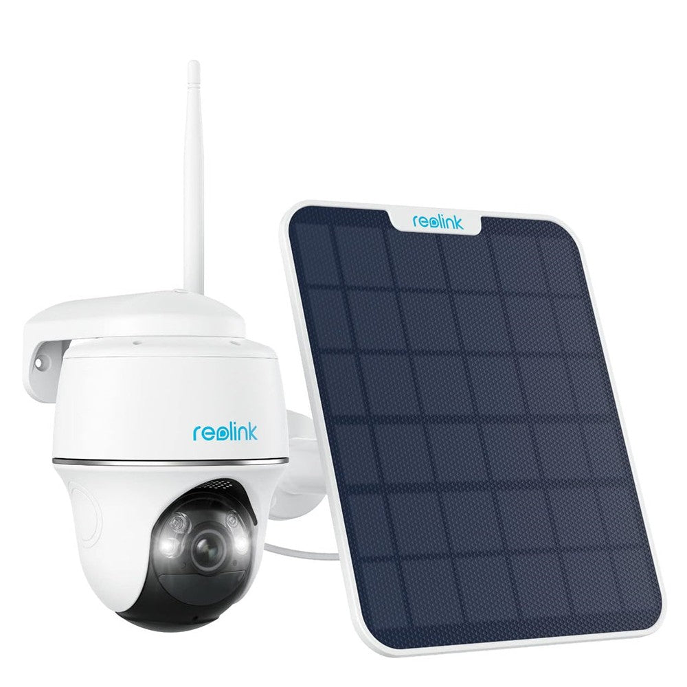 Reolink Argus PT Ultra - Caméra solaire Wifi 4K 8MP 360° avec carte SD Kingston 64Go inclus - Vision Nocturne Couleur