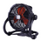 Ventilateur solaire rechargeable avec vitesse réglable et spot LED