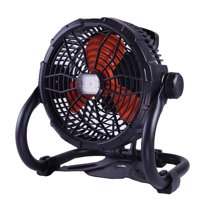 Ventilateur solaire rechargeable avec vitesse réglable et spot LED