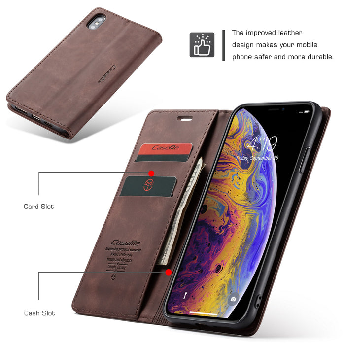 CaseMe - Etui Xiaomi en cuir, magnétique