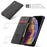 CaseMe - Etui iPhone en cuir, magnétique Noir