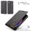 CaseMe - Etui Samsung en cuir, magnétique Noir