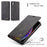CaseMe - Etui iPhone en cuir, magnétique Noir