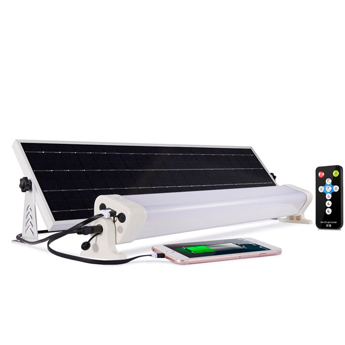 Tube LED solaire d'extérieur 1200lm équivalent 120W