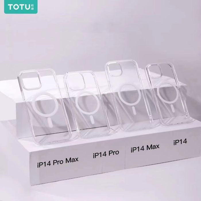TOTU - Coque magnétique iPhone 14 serie transparent