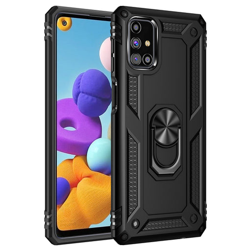 Coque Samsung renforcée avec anneau Couleur Noir