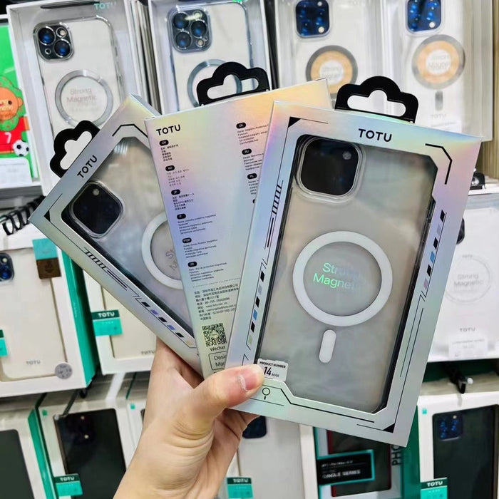 TOTU - Coque magnétique iPhone 14 serie transparent