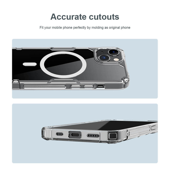 Nillkin - Coque magnétique iPhone 13, transparent