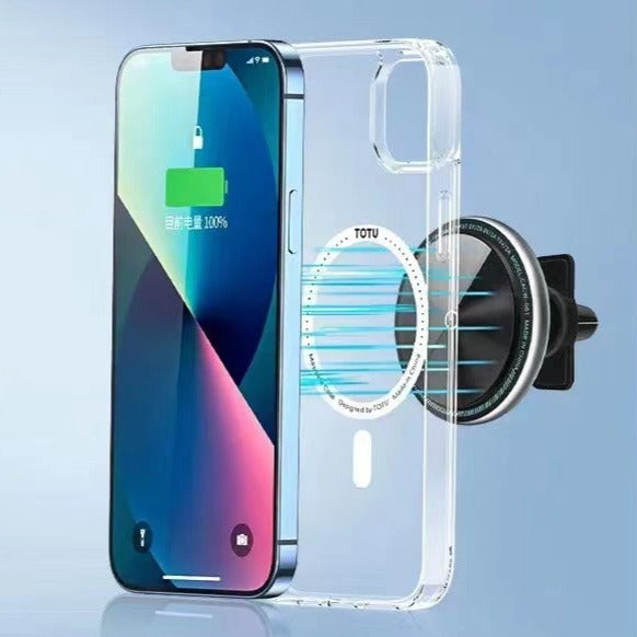 TOTU - Coque magnétique iPhone 14 serie transparent