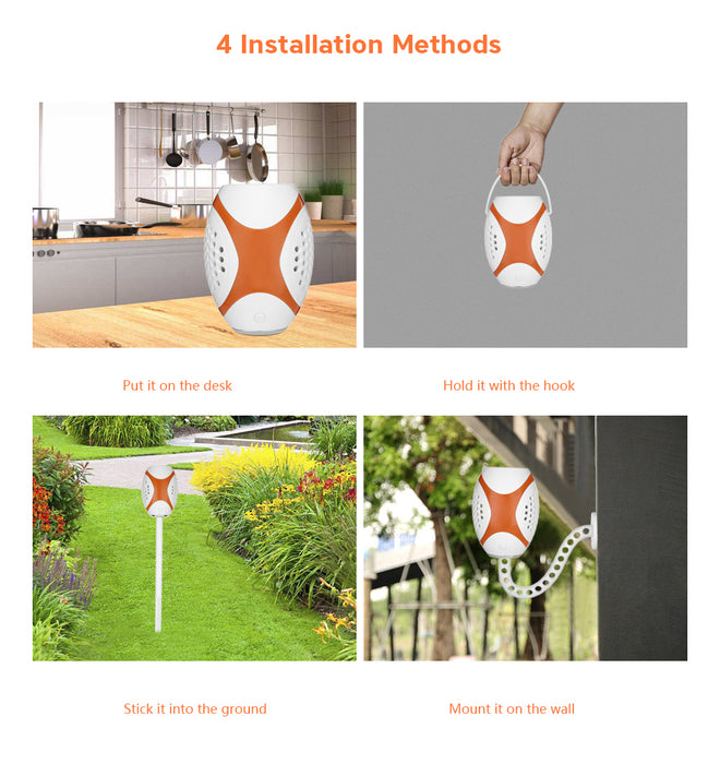 LED Solar Power Intelligent Flame Light IP65 Waterproof Lamp