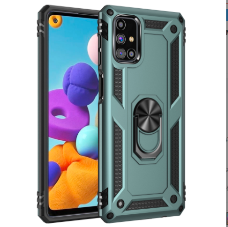 Coque Xiaomi Redmi renforcée avec anneau couleur Vert