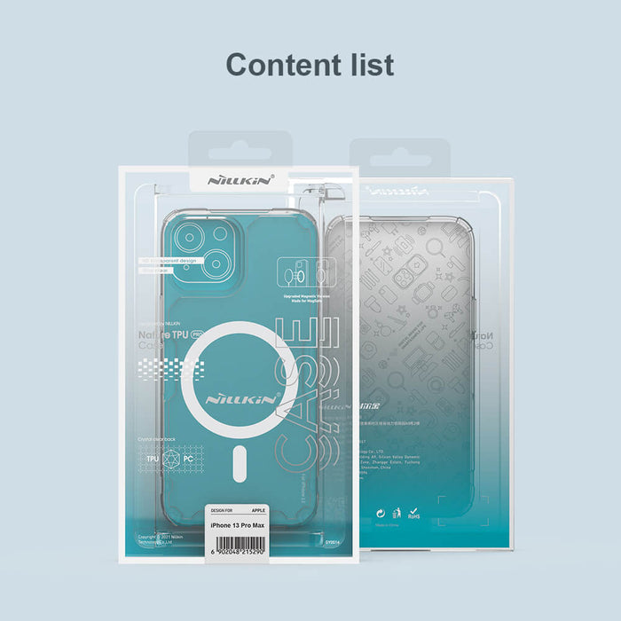 Nillkin - Coque magnétique iPhone 13, transparent
