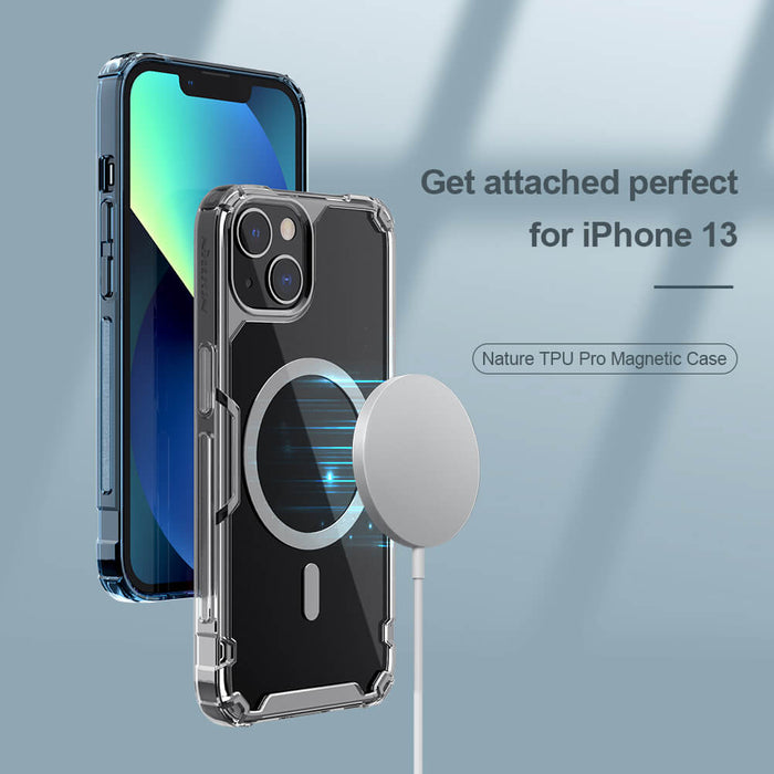 Nillkin - Coque magnétique iPhone 13, transparent