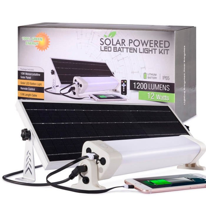 Tube LED solaire d'extérieur 1200lm équivalent 120W