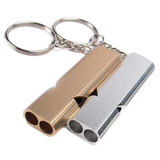 Double sifflet en aluminium avec forte intensité sonore