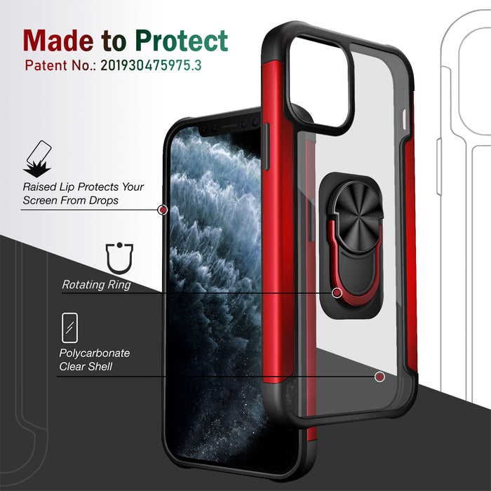 Coque iPhone renforcée avec anneau transparent