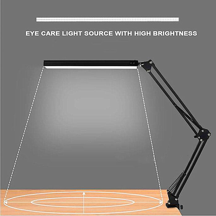 Lampe de bureau LED articulée avec pince de fixation