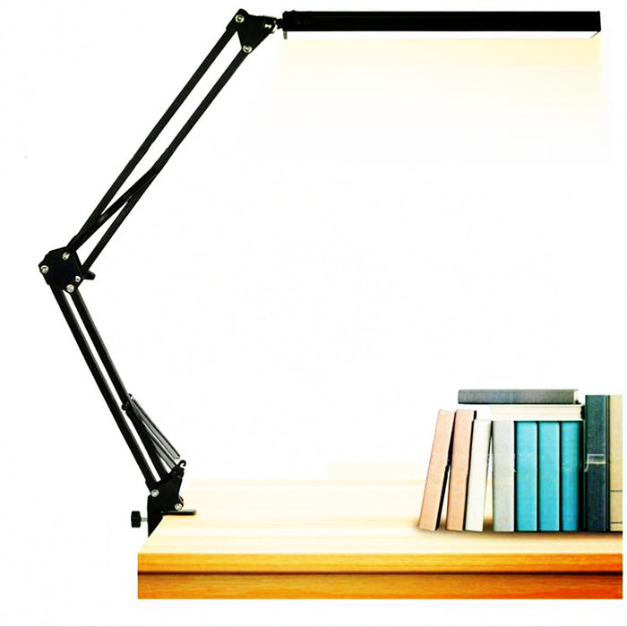 Lampe de bureau LED articulée avec pince de fixation