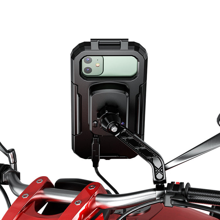 跨境新款自行车摩托车防水壳手机支架 通用尺寸户外骑行手机支架
