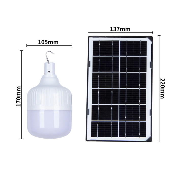 Ampoule solaire 350lm équivalent 50W avec télécommande